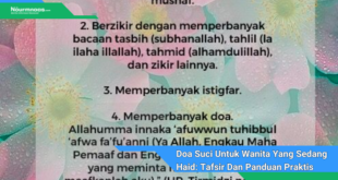 Doa Suci Untuk Wanita Yang Sedang Haid Tafsir Dan Panduan Praktis