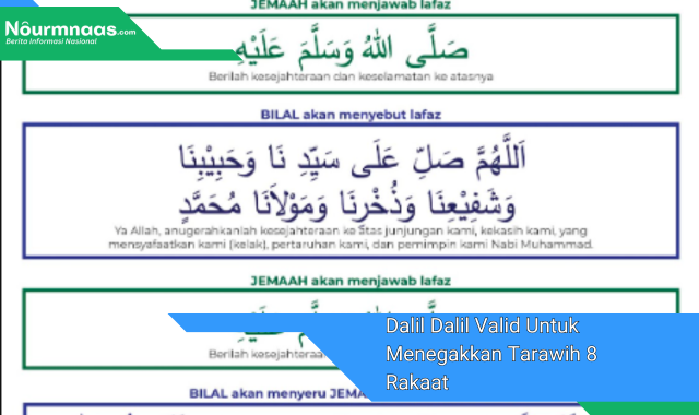 Dalil Dalil Valid Untuk Menegakkan Tarawih 8 Rakaat