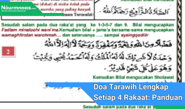 Doa Tarawih Lengkap Setiap 4 Rakaat: Panduan Langkah-demi-Langkah