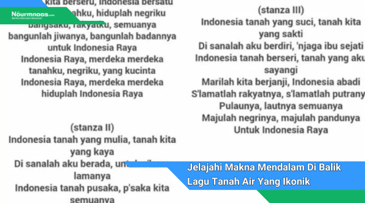 Jelajahi Makna Mendalam Di Balik Lagu Tanah Air Yang Ikonik