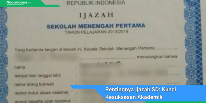 Pentingnya Ijazah SD Kunci Kesuksesan Akademik Dan Karier Masa Depan 1